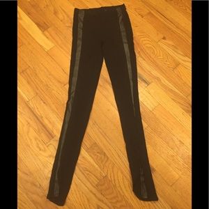 Dex Black and Faux Leather Leggings Size XS